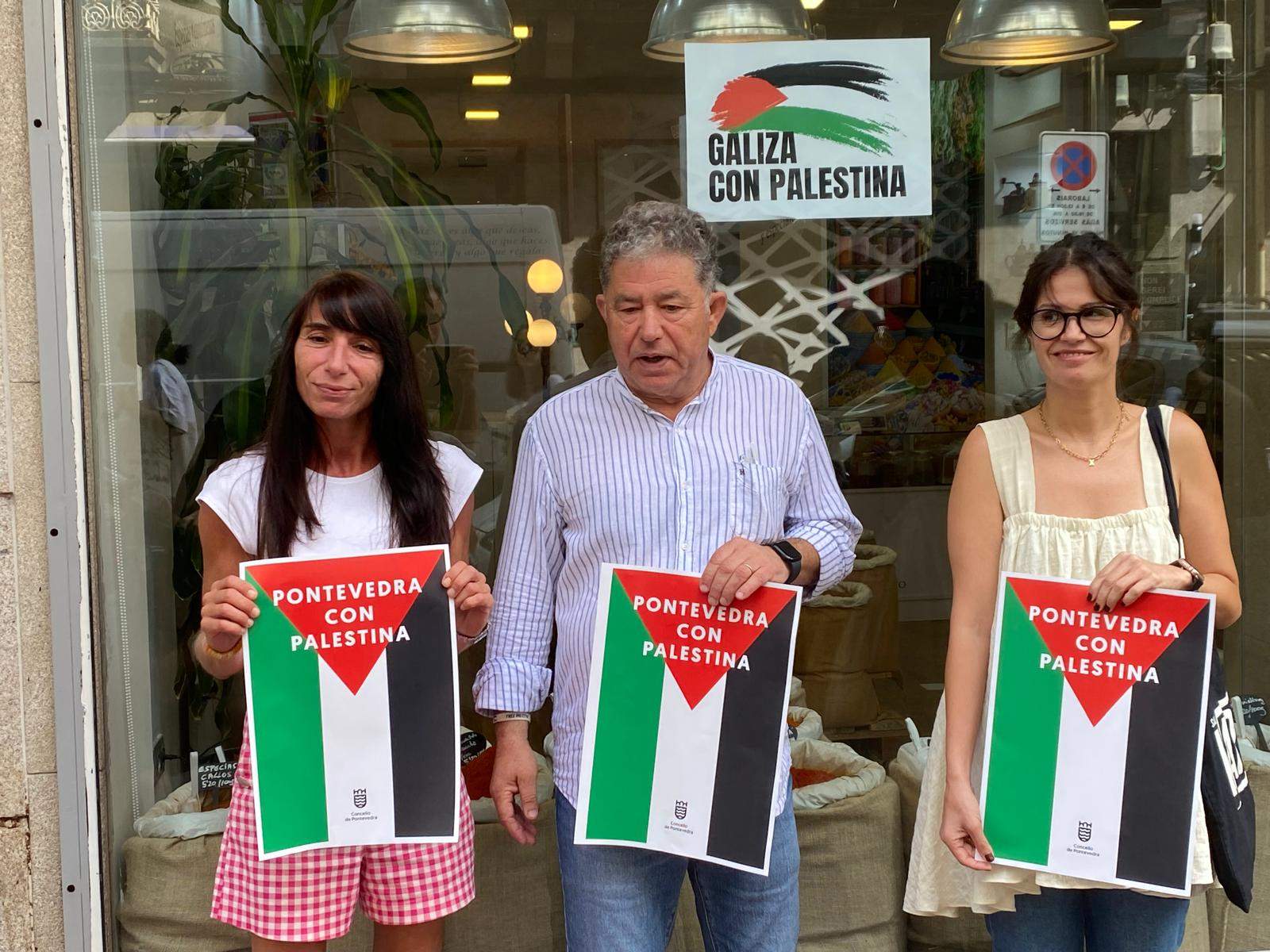 Carteles Pontevedra con Palestina