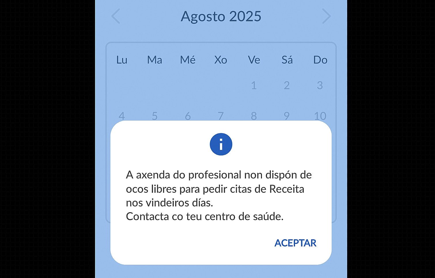 La Plataforma SOS Sanidade Pública Sanxenxo denuncia la imposibilidad de pedir cita