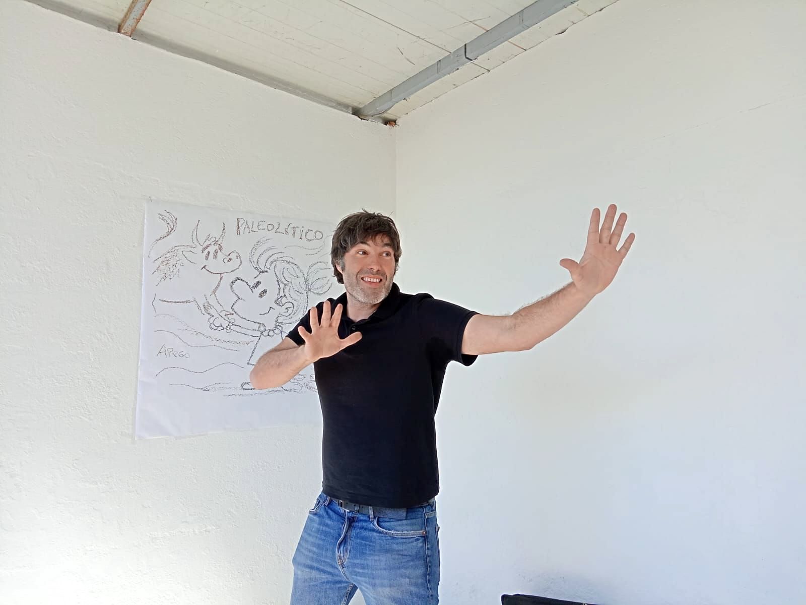 Carlos Taboada, durante una acción de Polo Correo do Vento en marzo de 2025
