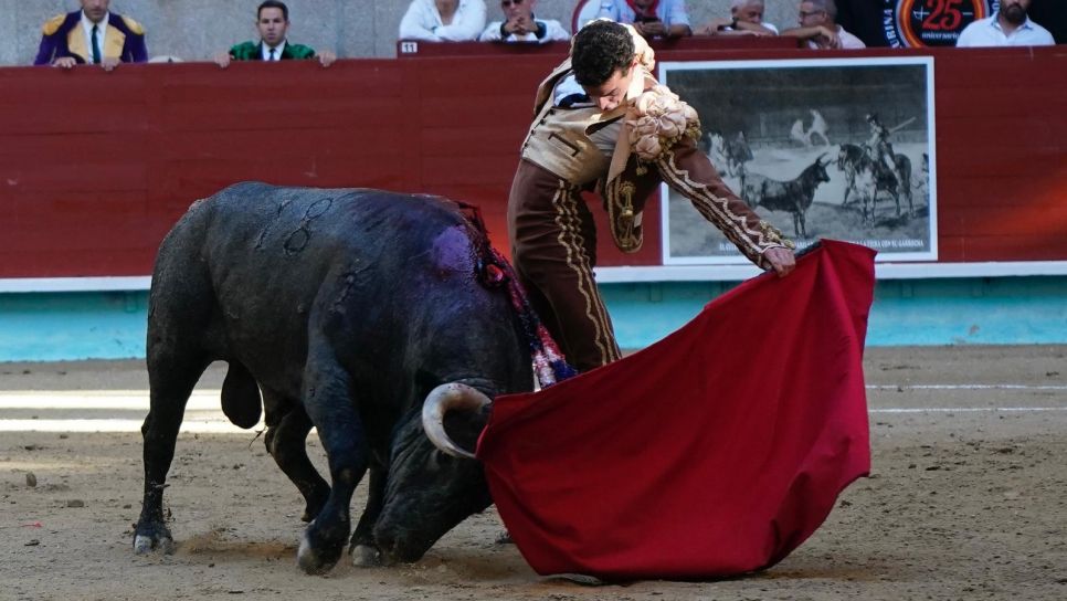 Fernando Adrián durante la tercera de Feria de la Peregrina Fernando Adrián durante la tercera de Feria de la Peregrina