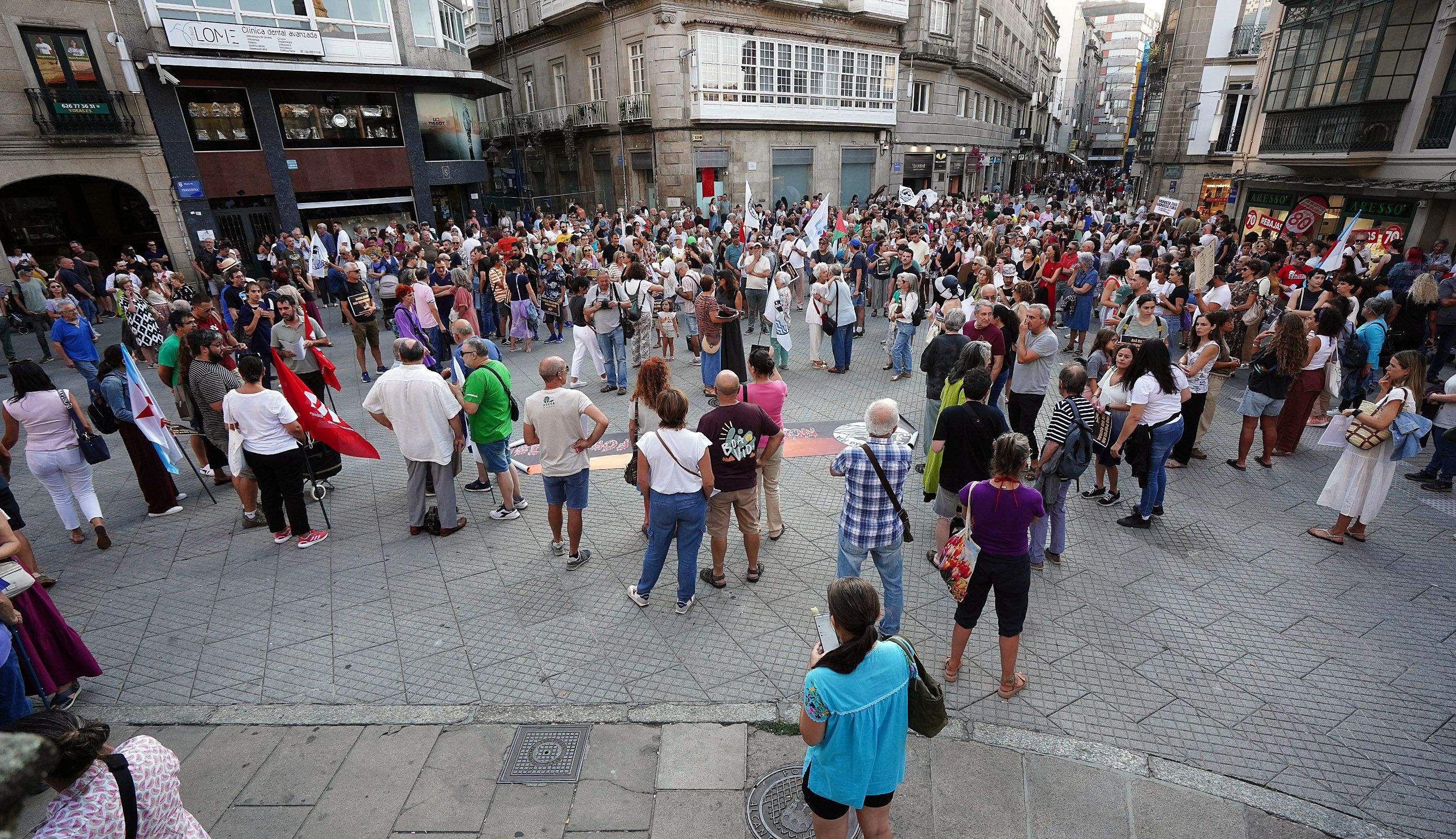 Protesta na Peregrina contra a política forestal do PP Protesta na Peregrina contra a política forestal do PP