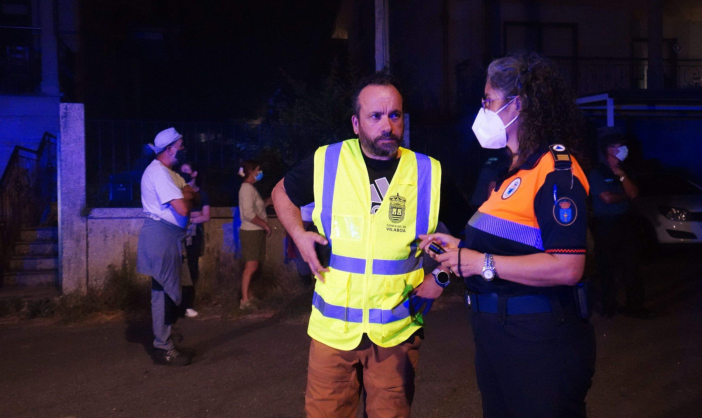 César Poza, alcalde de Vilaboa, en el incendio en Santa Cristina de Cobres César Poza, alcalde de Vilaboa, en el incendio en Santa Cristina de Cobres