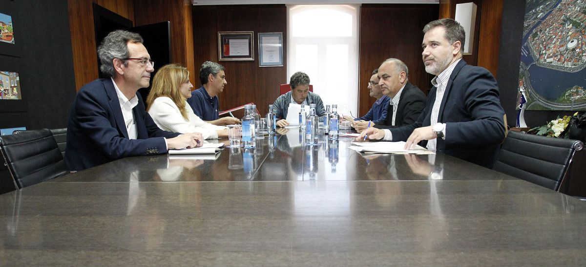 Reunión de los portavoces de los cinco grupos políticos representados en el Concello