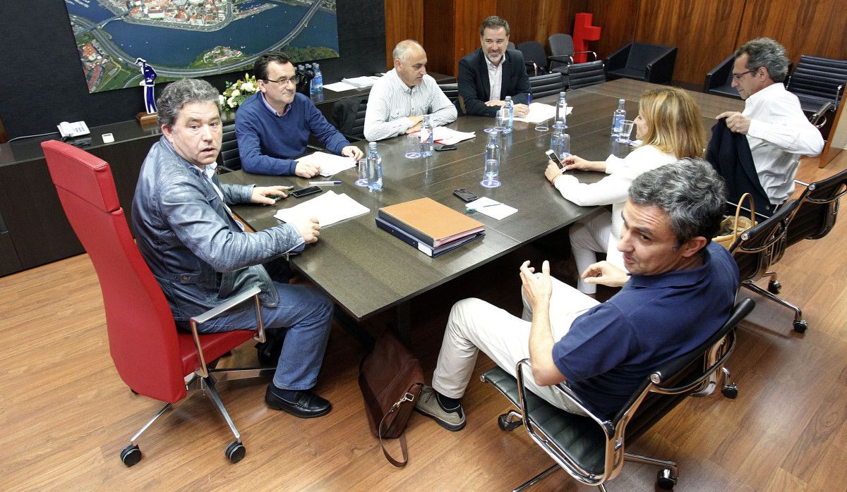 Reunión de los portavoces de los cinco grupos políticos representados en el Concello