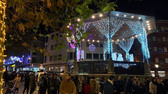 Palco da Alameda de Marín con iluminación de Nadal Palco da Alameda de Marín con iluminación de Nadal