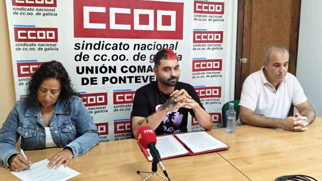 Omar Vázquez secretario comarcal de CCOO, no centro, realizou graves acusacións sobre Ence Omar Vázquez secretario comarcal de CCOO, no centro, realizou graves acusacións sobre Ence