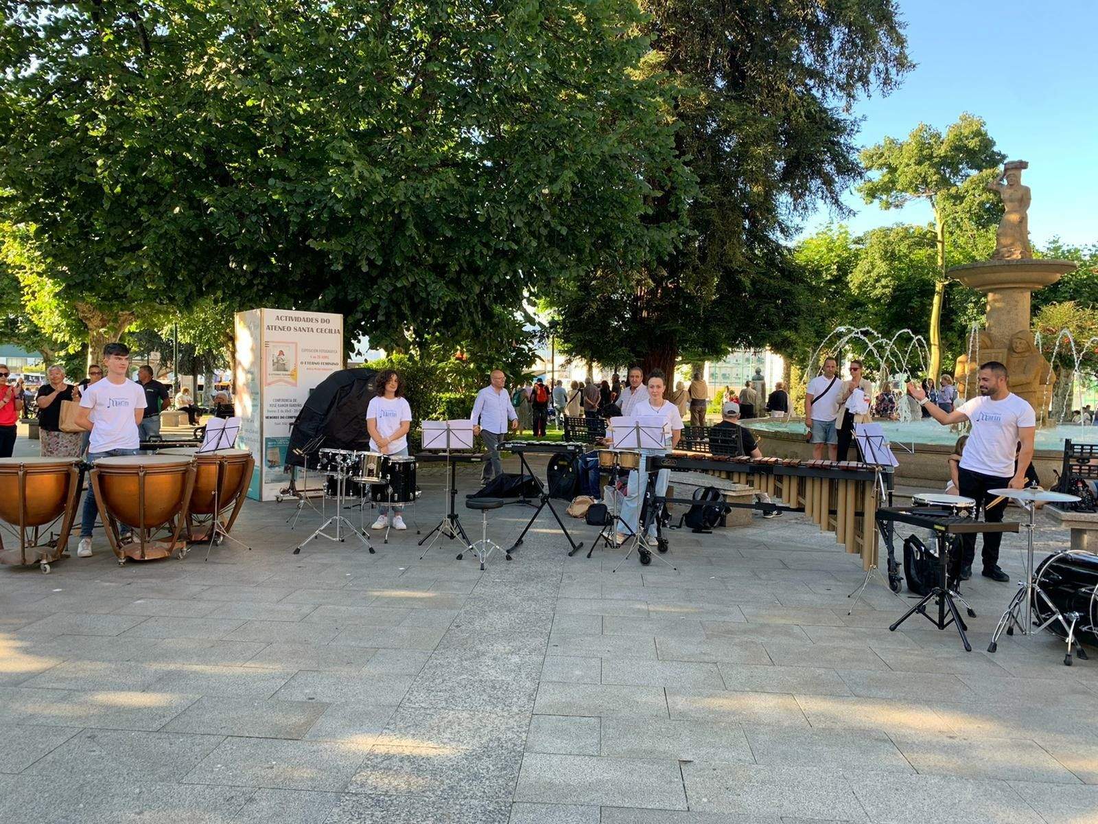 Estudantes da Escola da Banda de Música de Marín