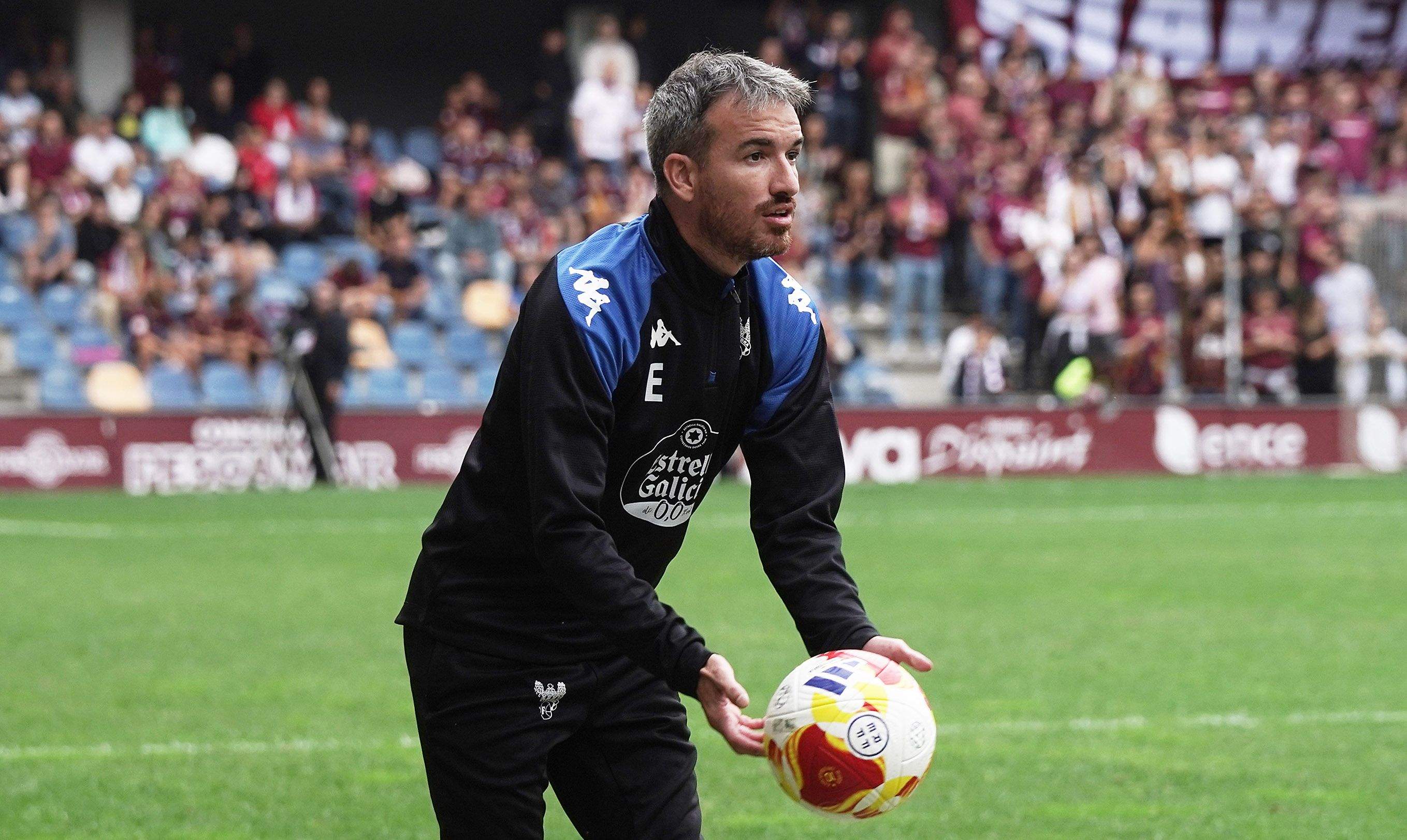 Rubén Domínguez, no partido entre Pontevedra CF e Cacereño en Pasarón
