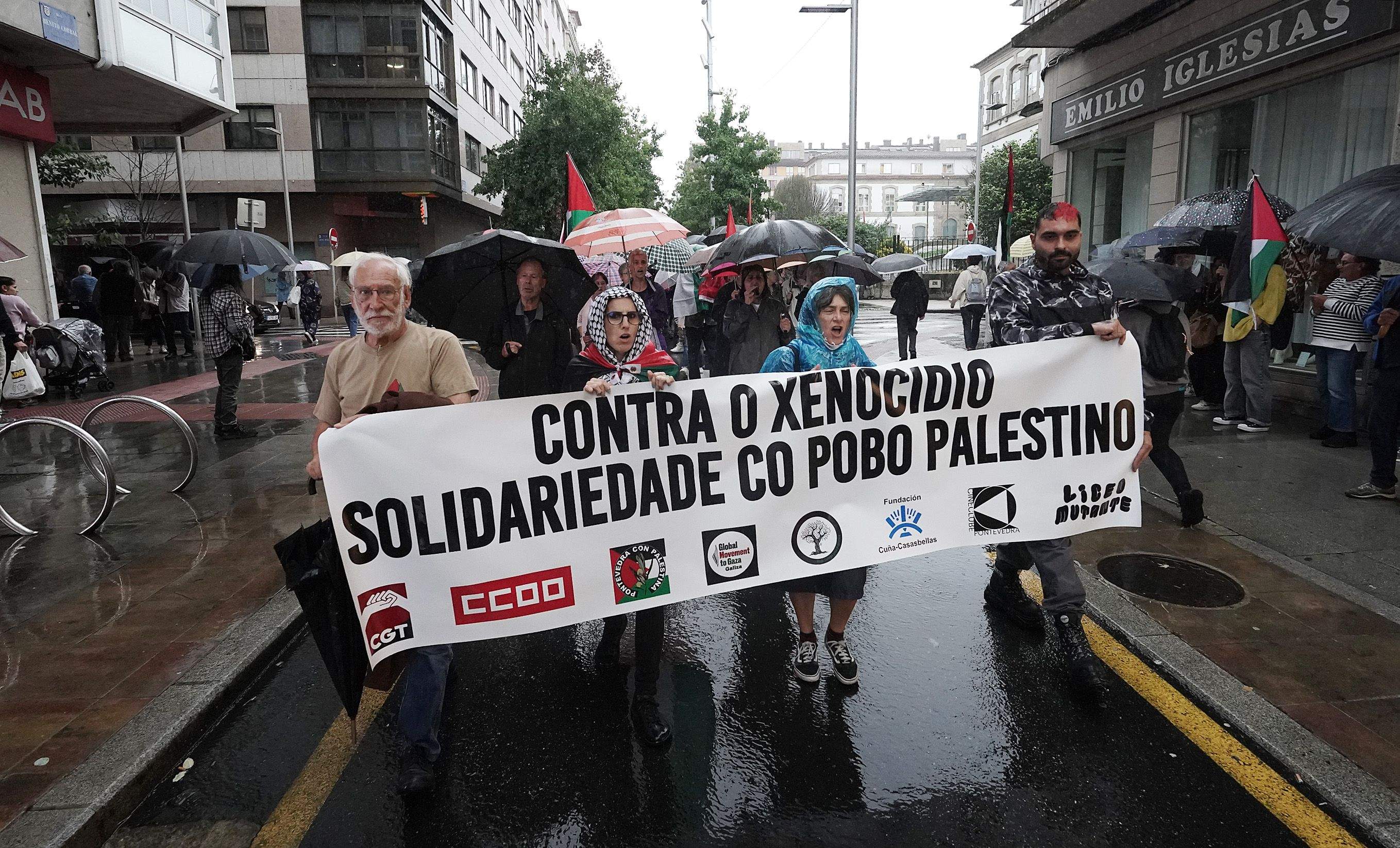 Manifestación contra o xenocidio do pobo palestino