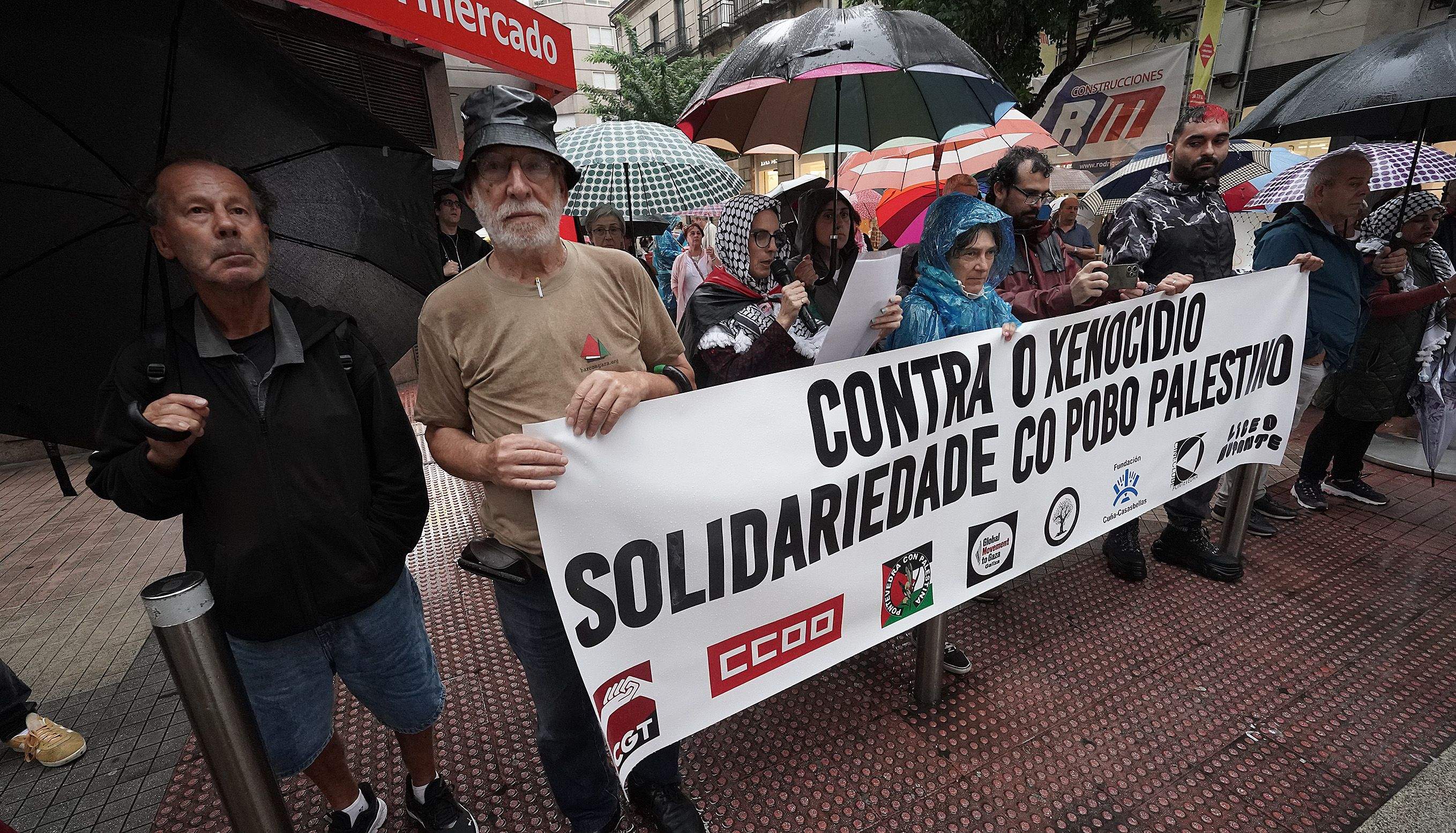 Manifestación contra o xenocidio do pobo palestino