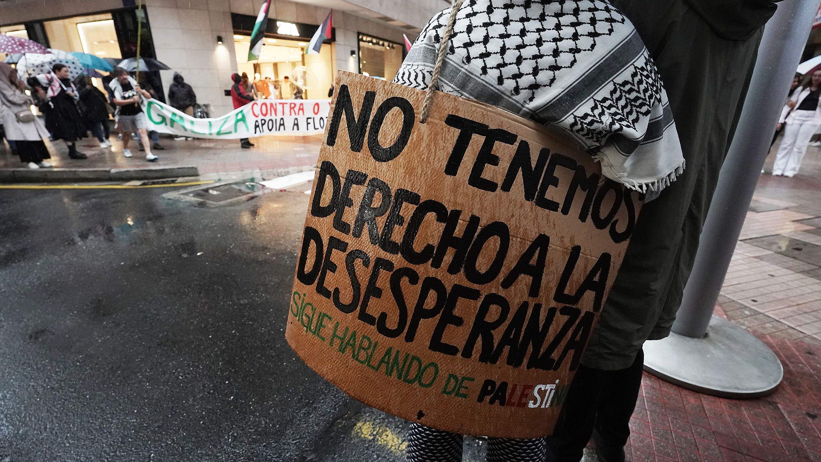 Manifestación contra o xenocidio do pobo palestino