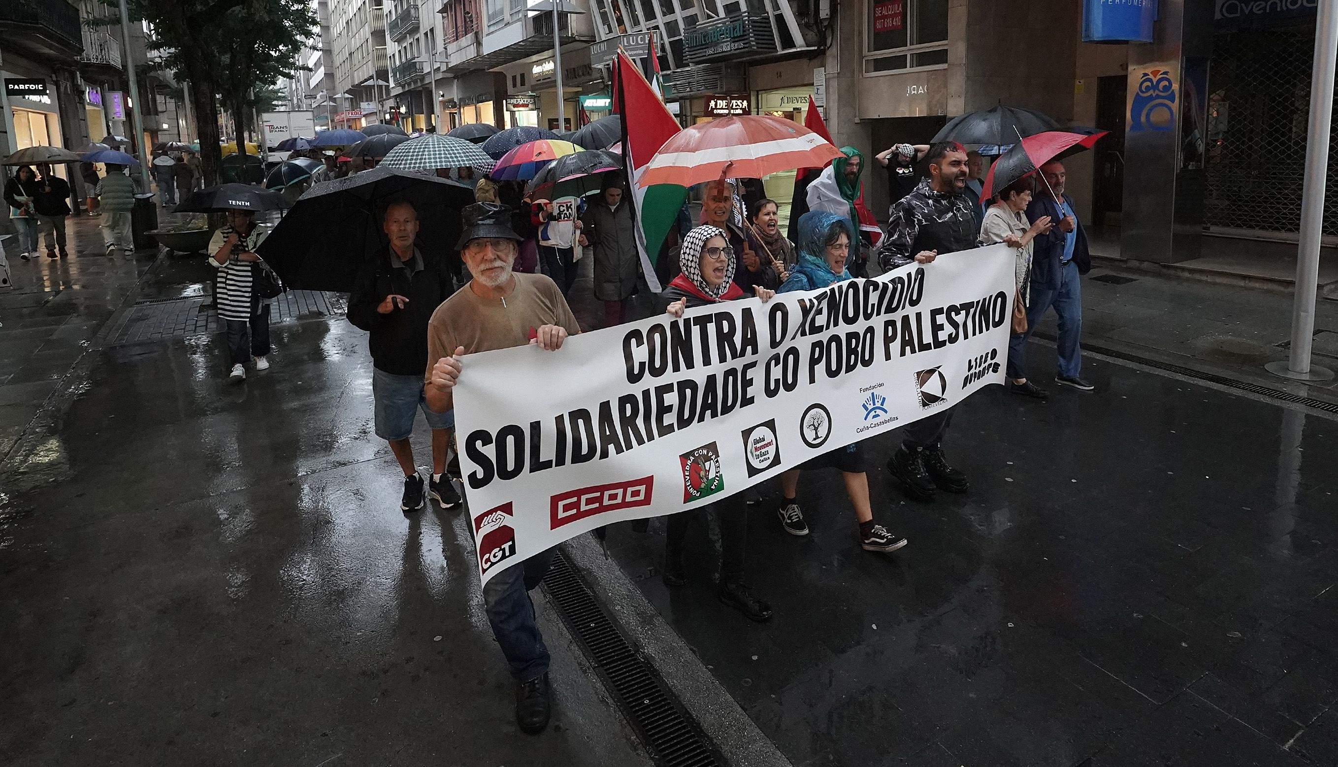 Manifestación contra o xenocidio do pobo palestino