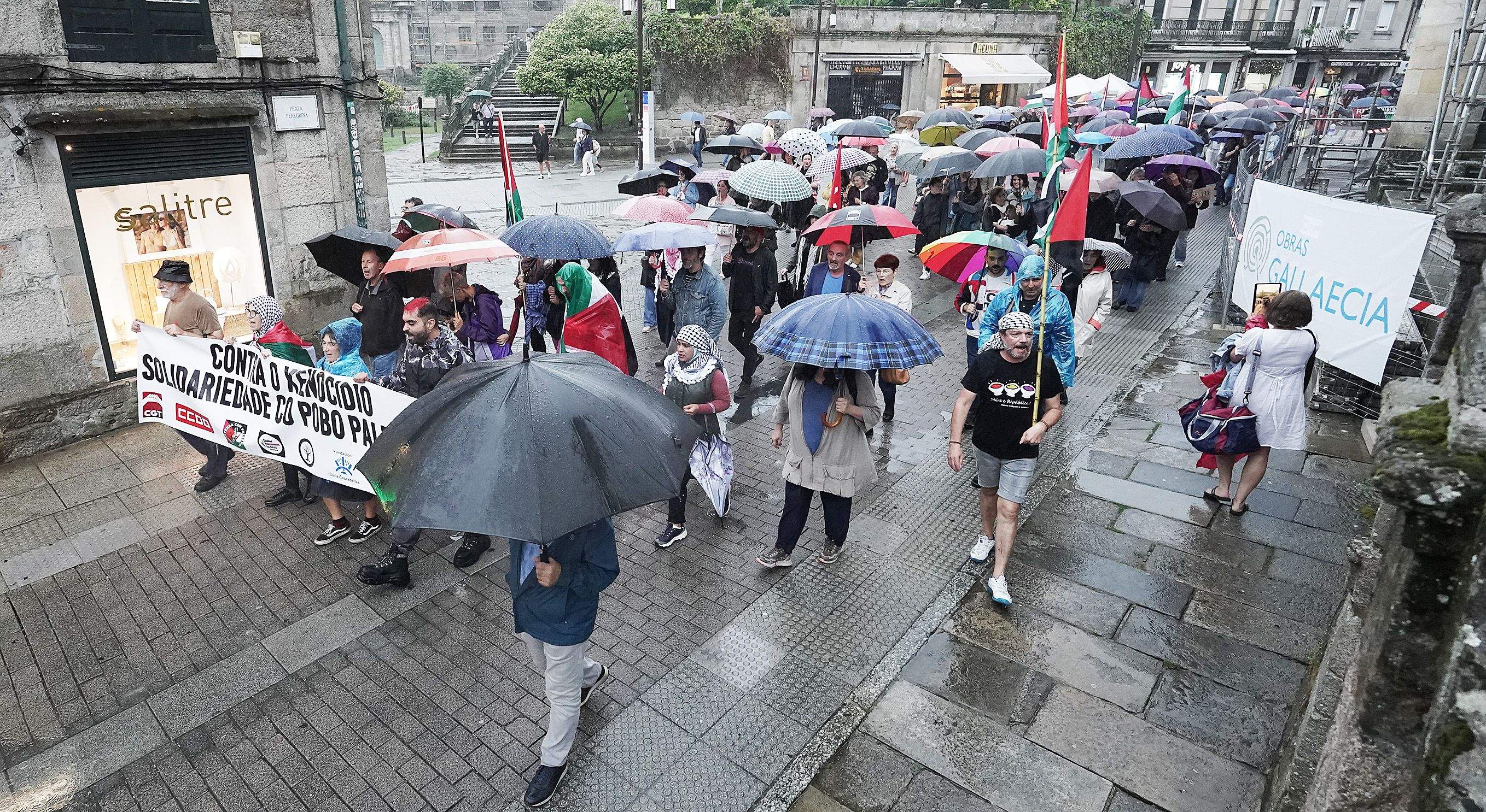 Manifestación contra o xenocidio do pobo palestino