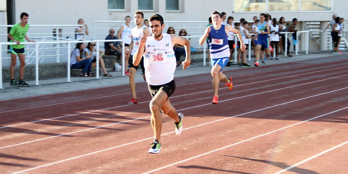 Ángel Vargas durante el Trofeo Sociedad Gimnástica de atletismo