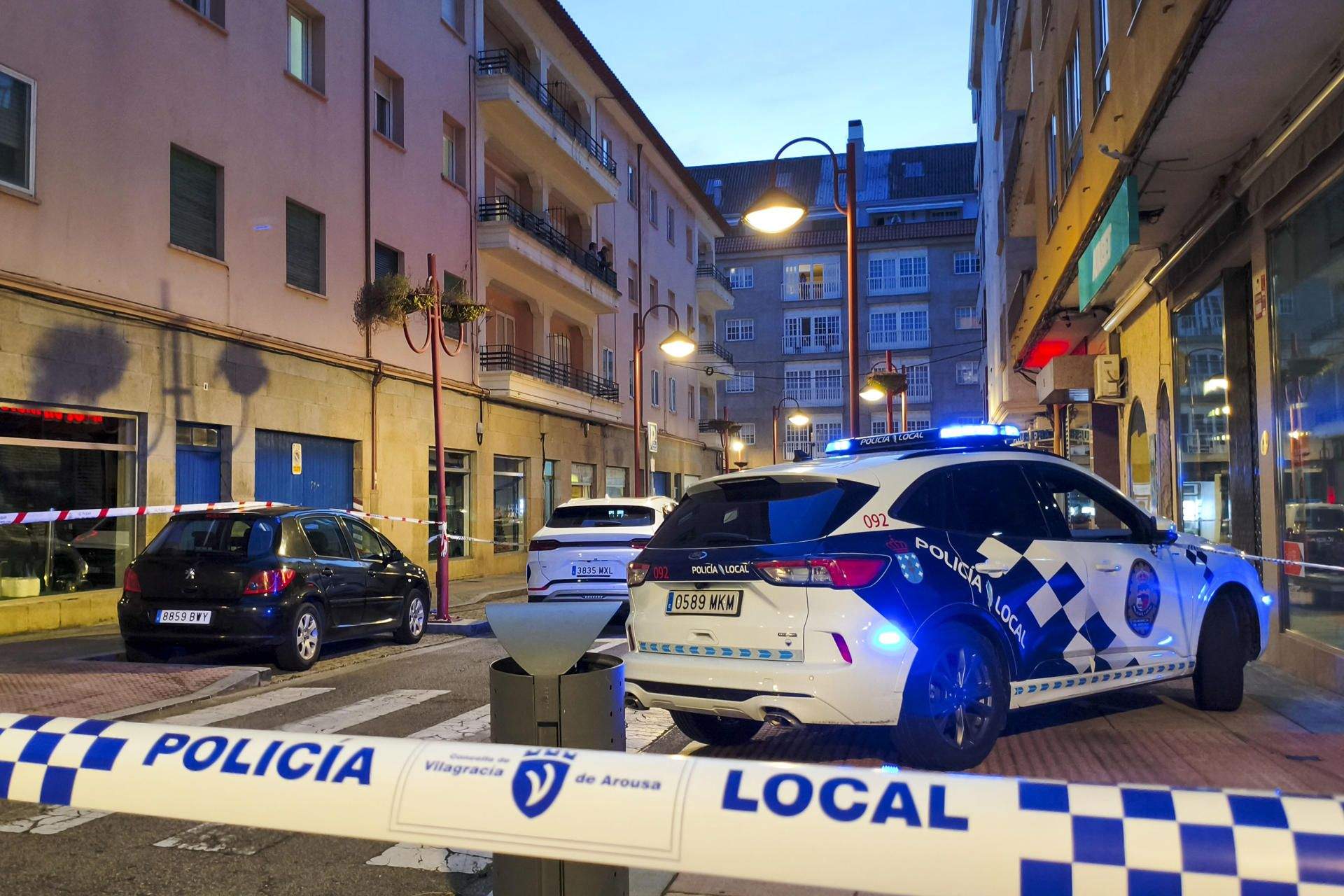 Dispositivo policial polo presunto matricidio en Vilagarcía