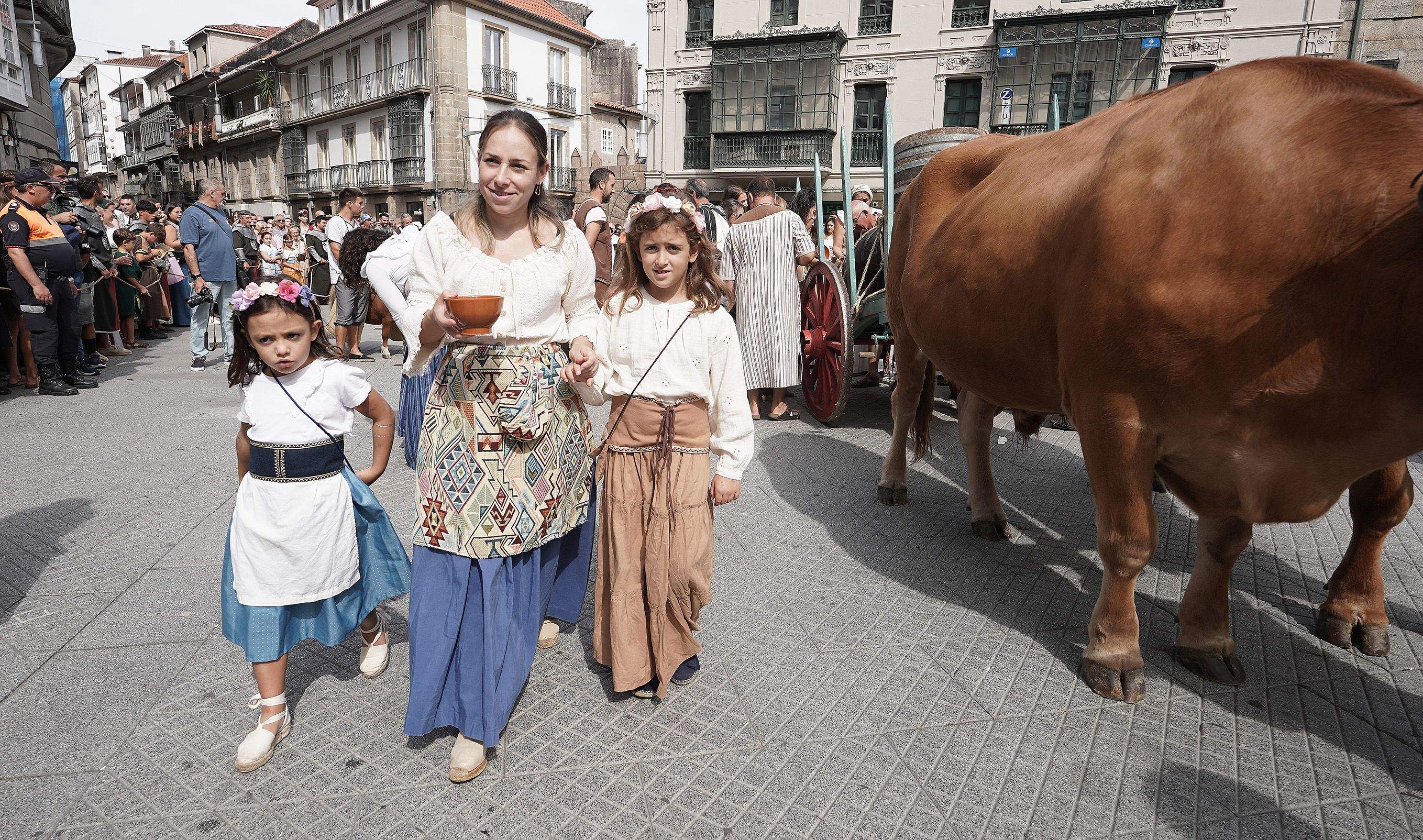 Recreación do transporte do viño na Feira Franca 2025 Recreación do transporte do viño na Feira Franca 2025