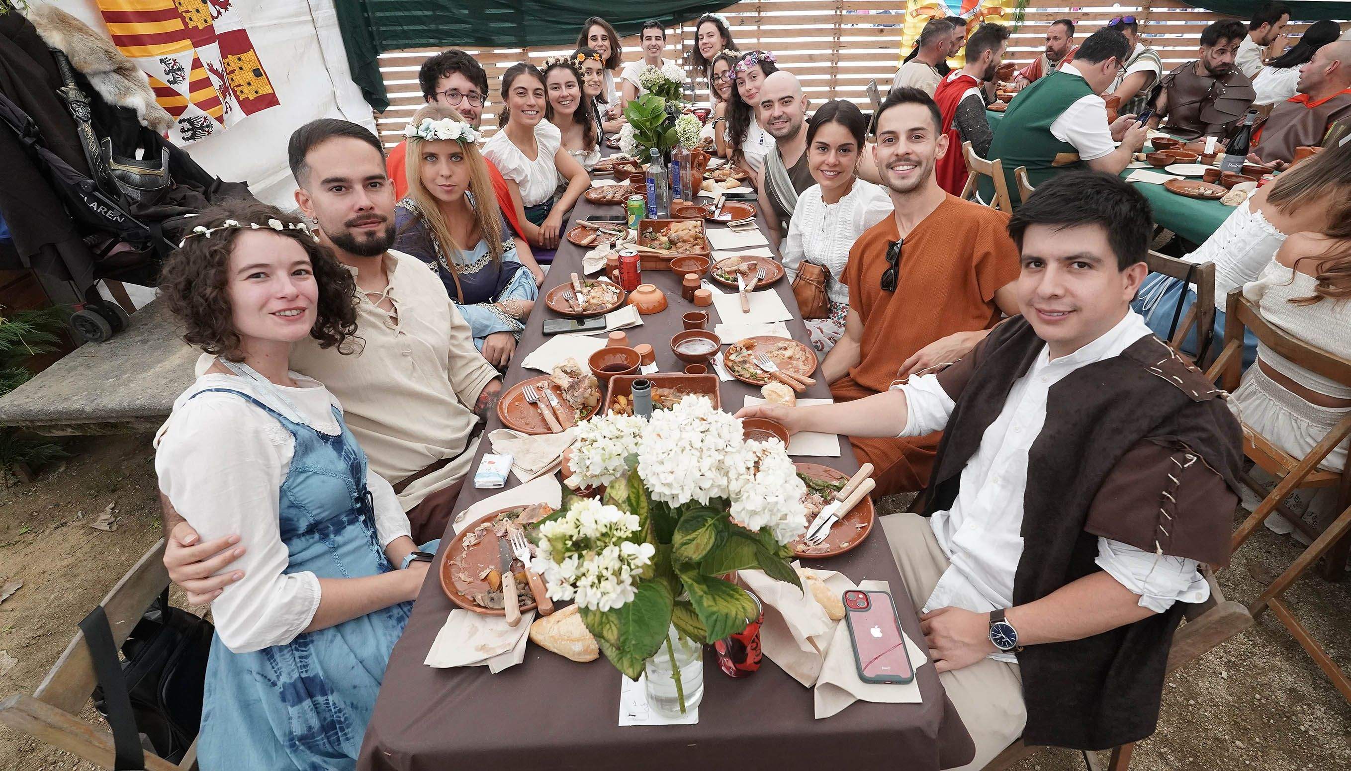 Comidas en el centro histórico durante la Feira Franca 2025