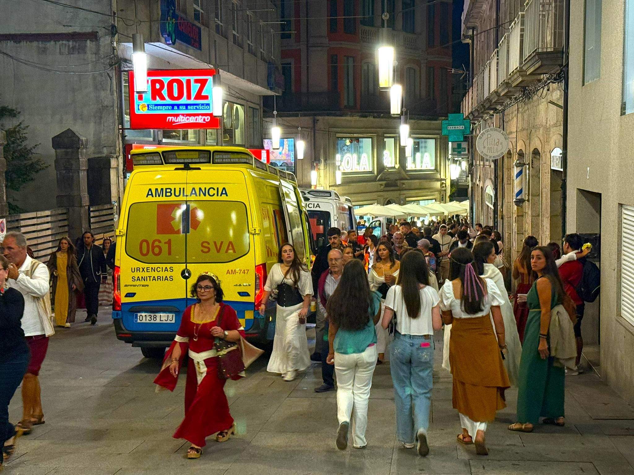 Una ambulancia durante la Feira Franca 2025