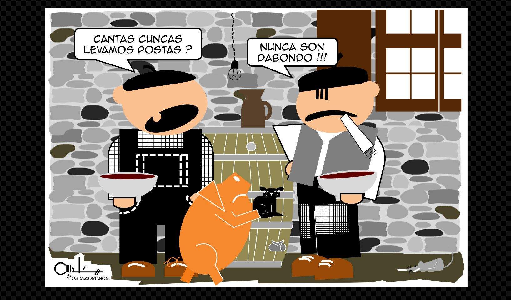 os recortiños contando as cuncas