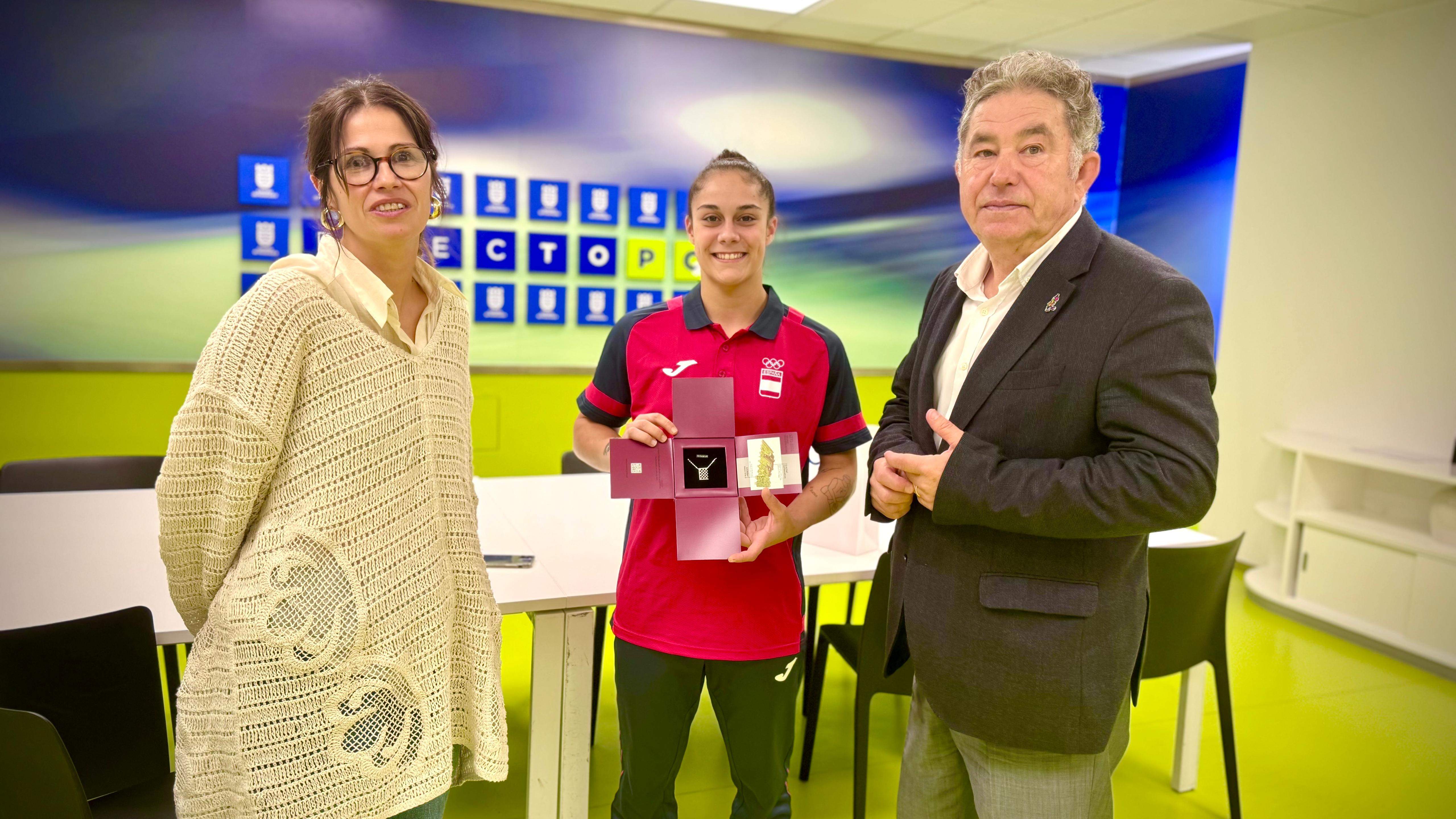 Melania Rodriguez, recibida no Concello de Pontevedra