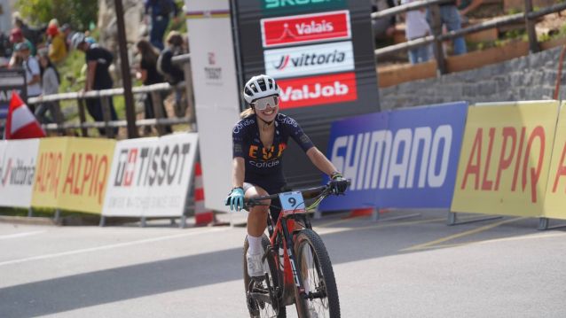 Lorena Patiño, en el Mundial de XCO de Valais Lorena Patiño, en el Mundial de XCO de Valais