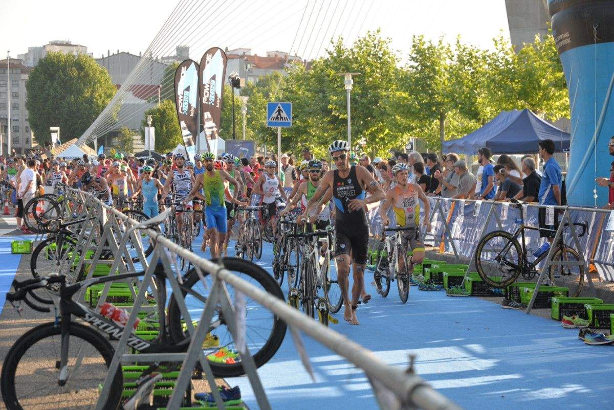 Campionato de España de tríatlon sprint disputado en Pontevedra