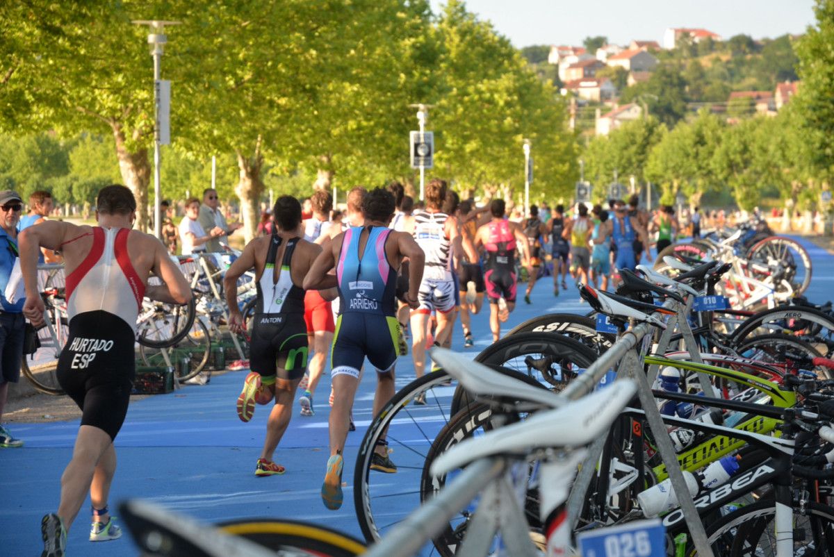 Campeonato de España de triatlón sprint disputado en Pontevedra