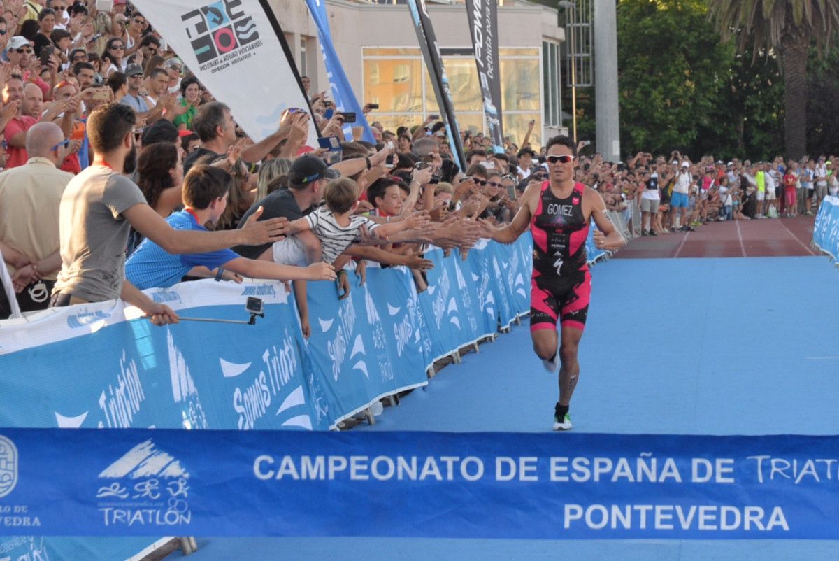 Javi Gómez Noya, no Campionato de España de tríatlon sprint 2015 disputado en Pontevedra
