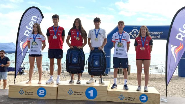 Deportistas do CN Galaico no podio en Mataró Deportistas do CN Galaico no podio en Mataró