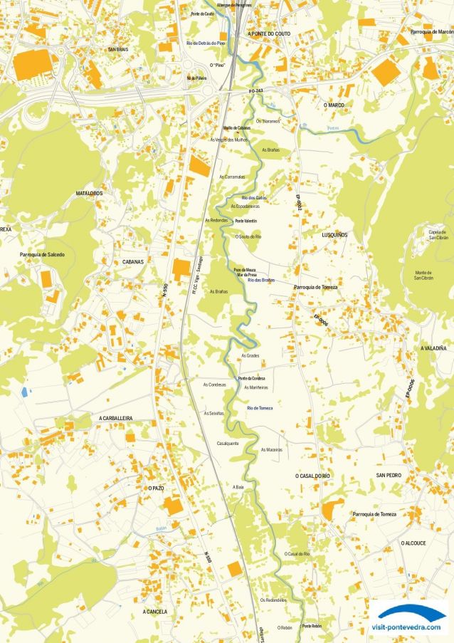 Mapa de la Ruta Río dos Gafos
