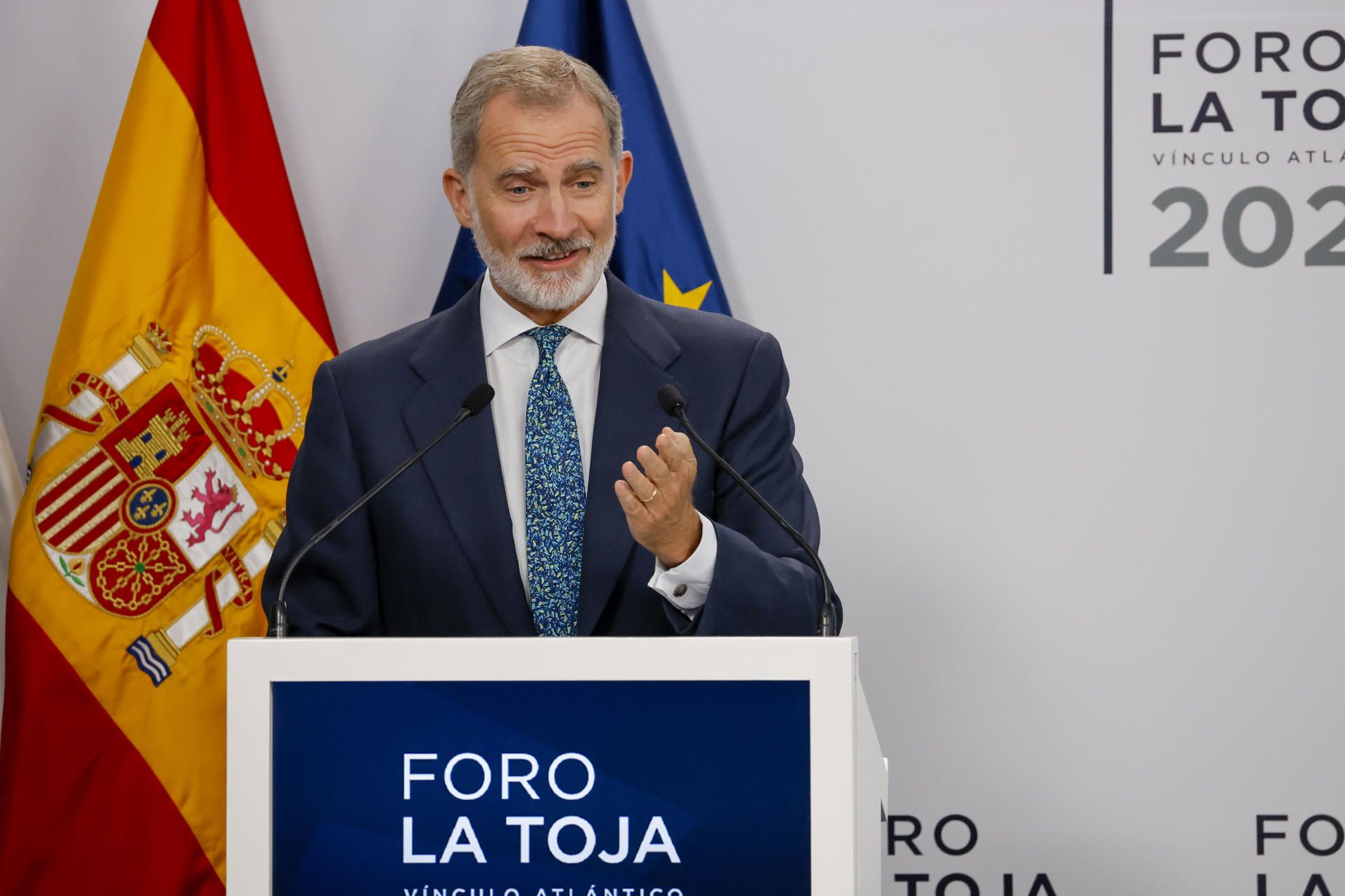O rei Felipe VI inaugura o sétimo Foro La Toja-Vínculo Atlántico