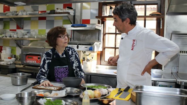 Luisa González, con Javier Olleros