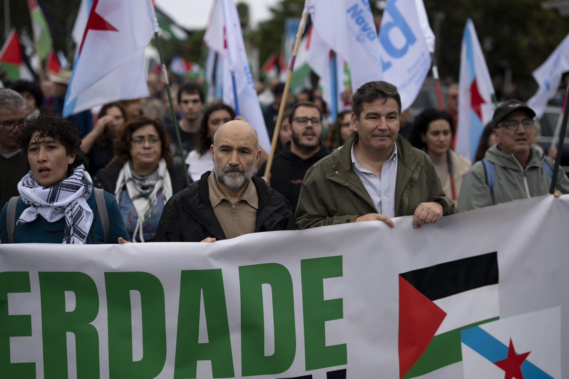 Protestas no Grove pola presenza do israelí Ehud Olmert no Foro La Toja Protestas no Grove pola presenza do israelí Ehud Olmert no Foro La Toja