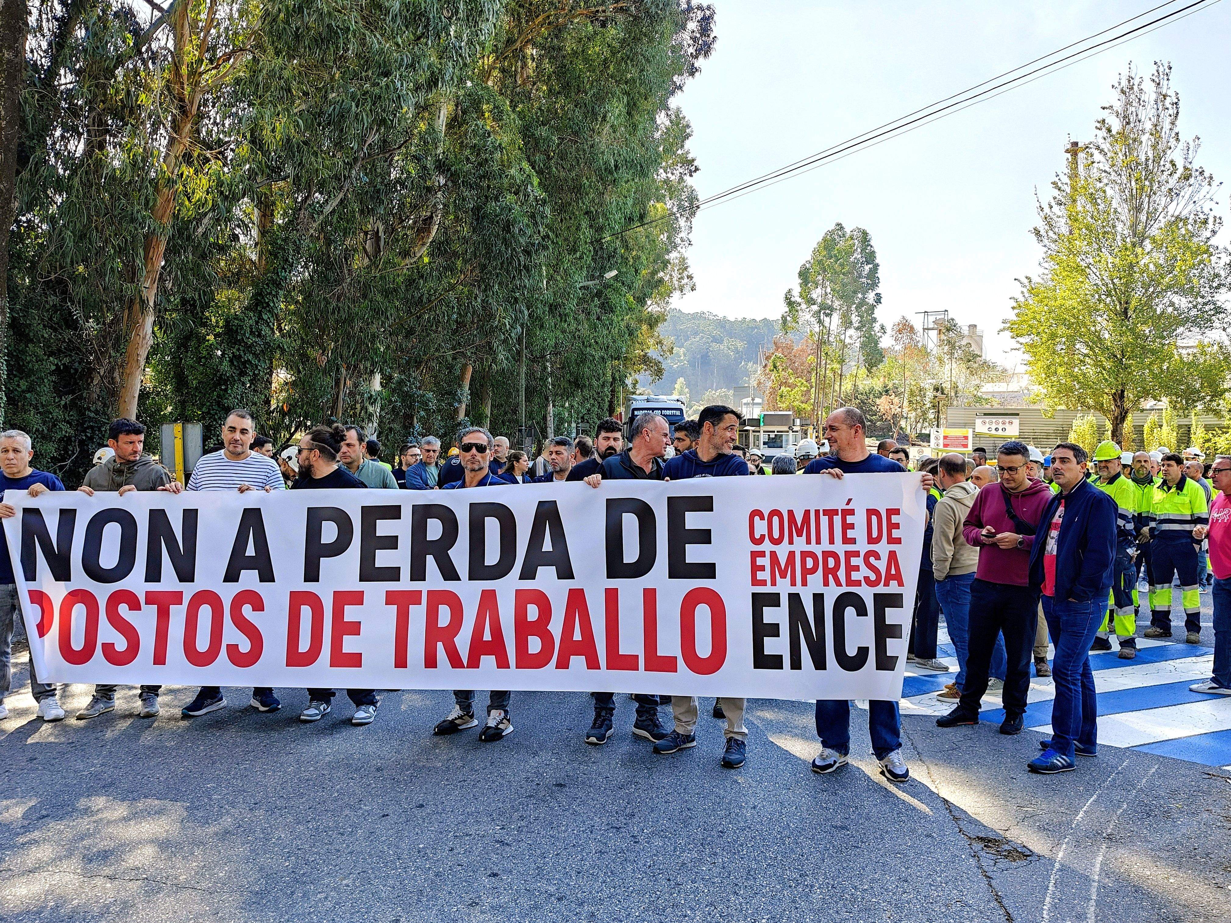 Protesta pola perda do servizo médico en Ence