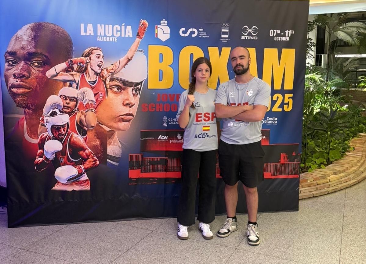 Noa Vincelle, con la Selección Española de Boxeo
