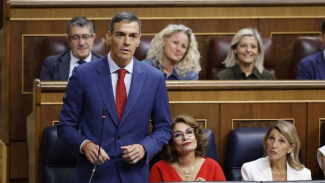 Pedro Sánchez na sesión plenaria