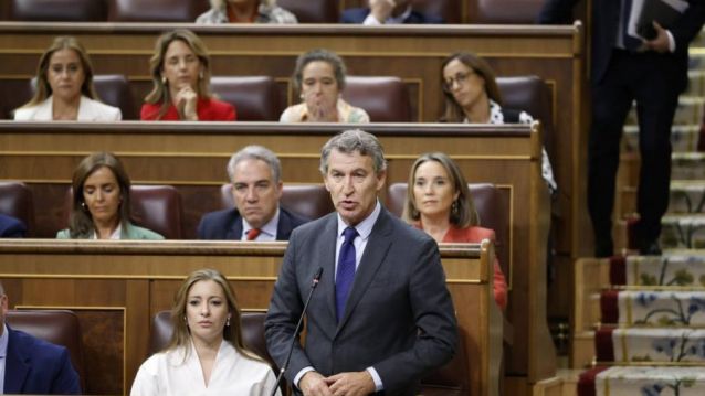 Alberto Núñez Feijóo na sesión plenaria