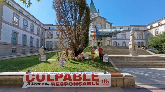 Protesta dos traballadores de Veolia Grupo Norte