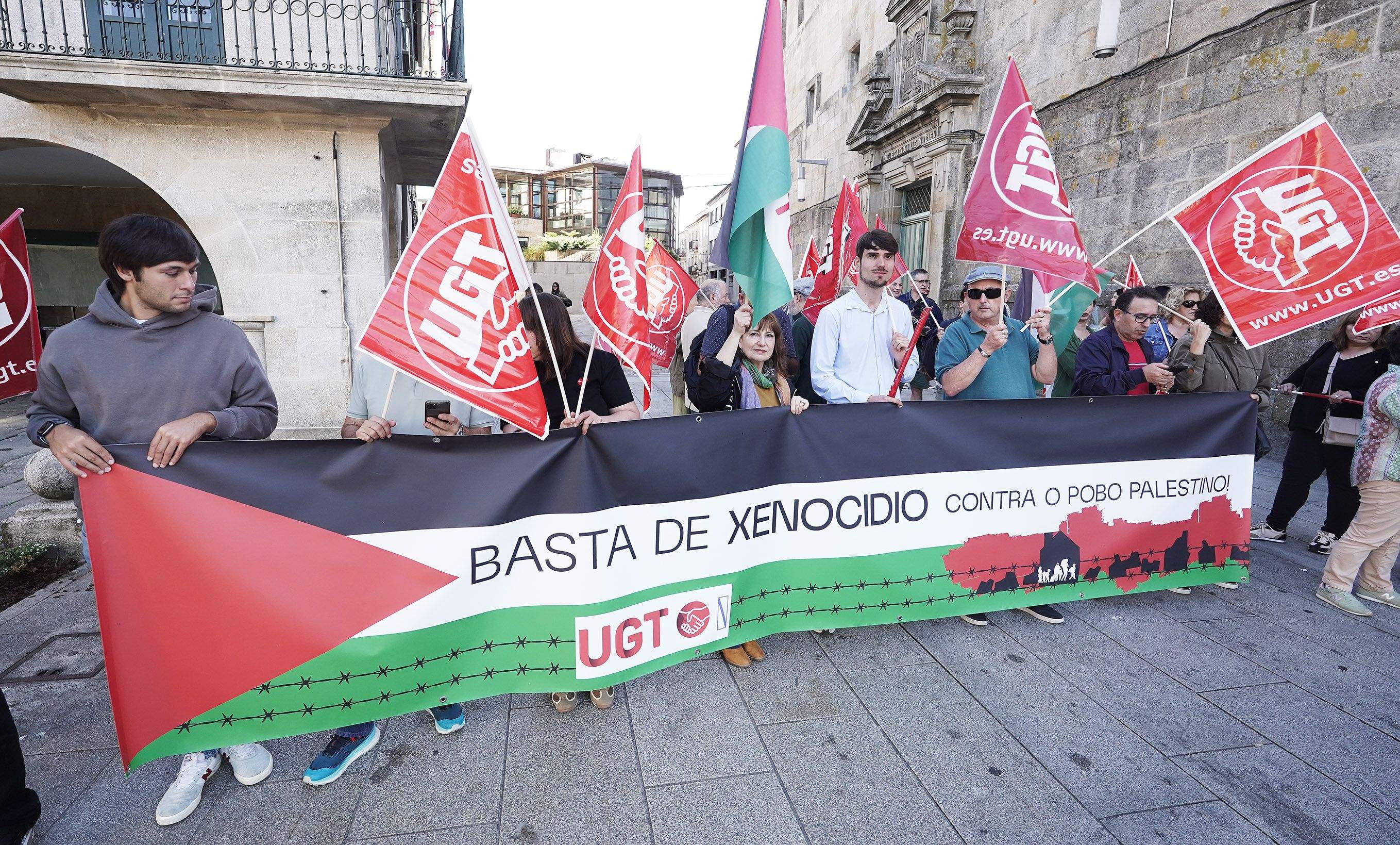 Concentración da UGT en apoio a Palestina
