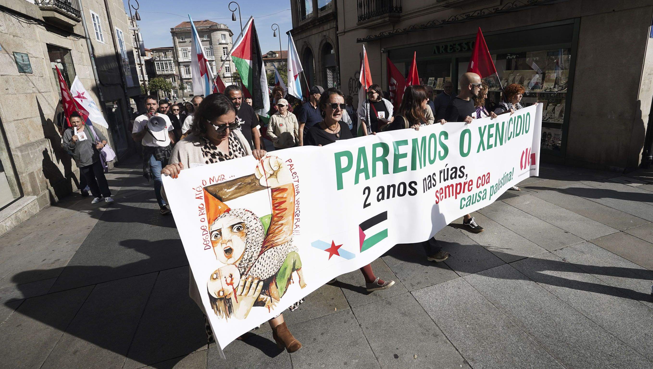 Concentracións en apoio a Palestina