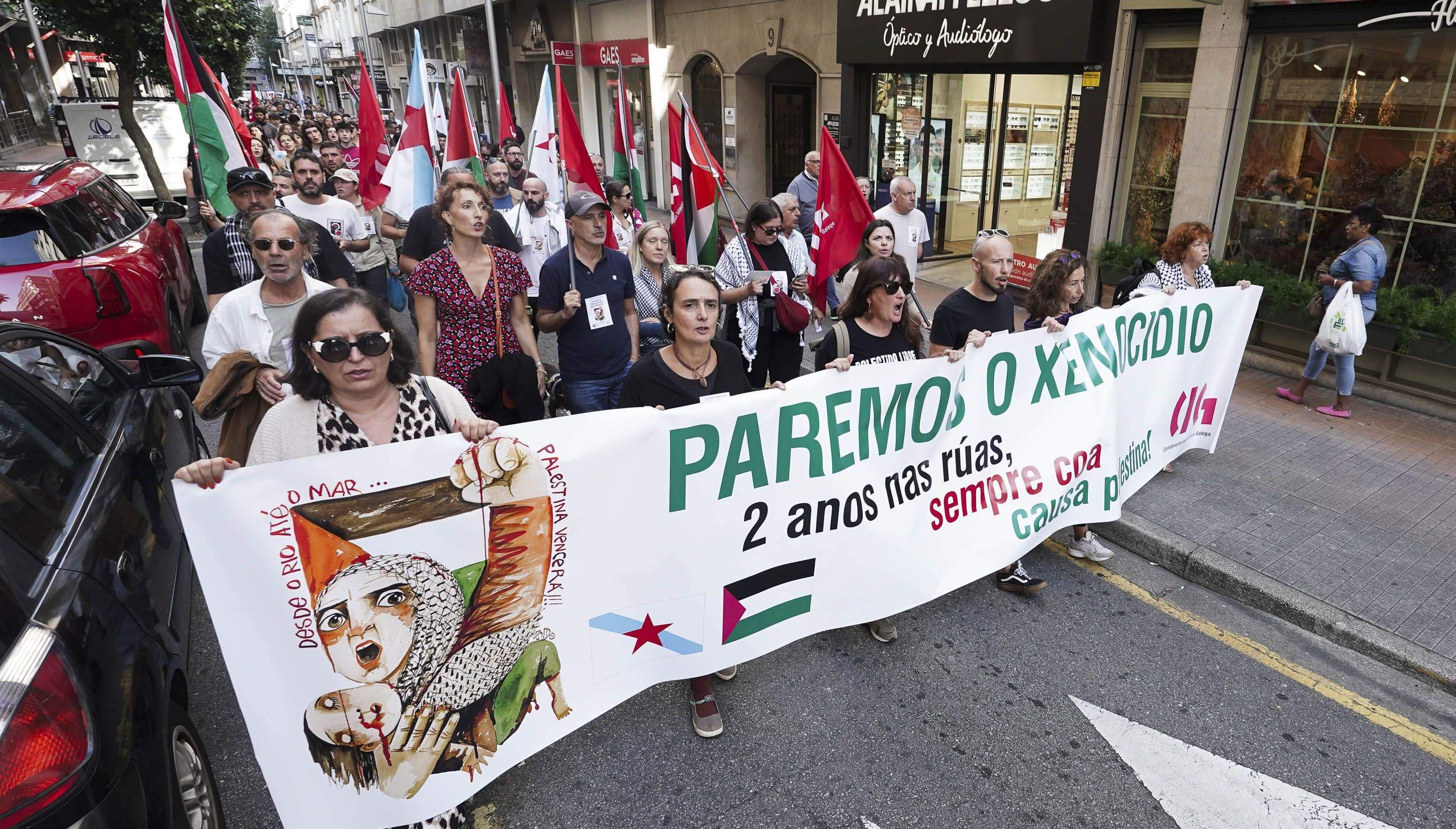 Concentracións en apoio a Palestina