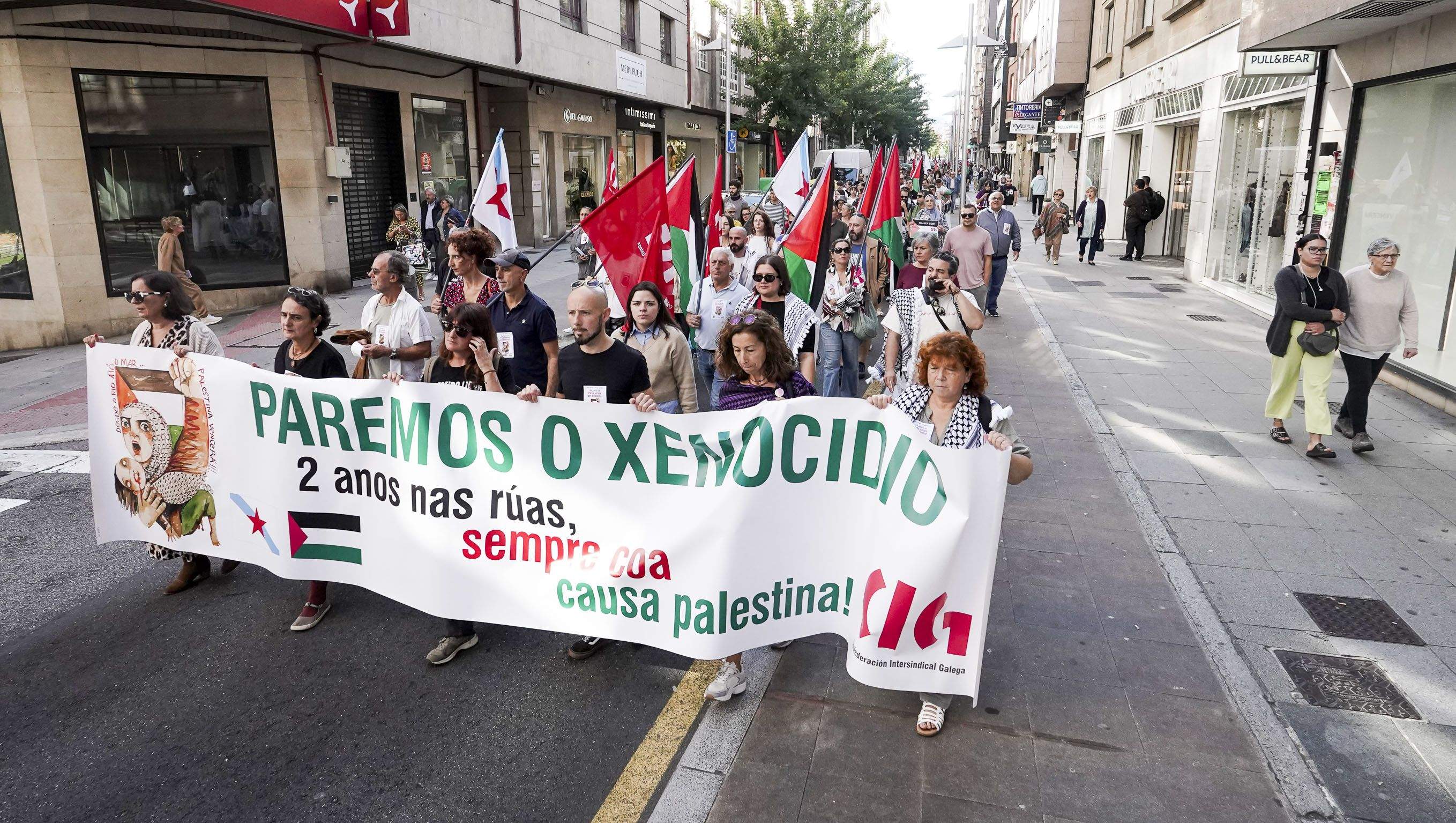 Manifestación en apoio a Palestina, organizada pola CIG