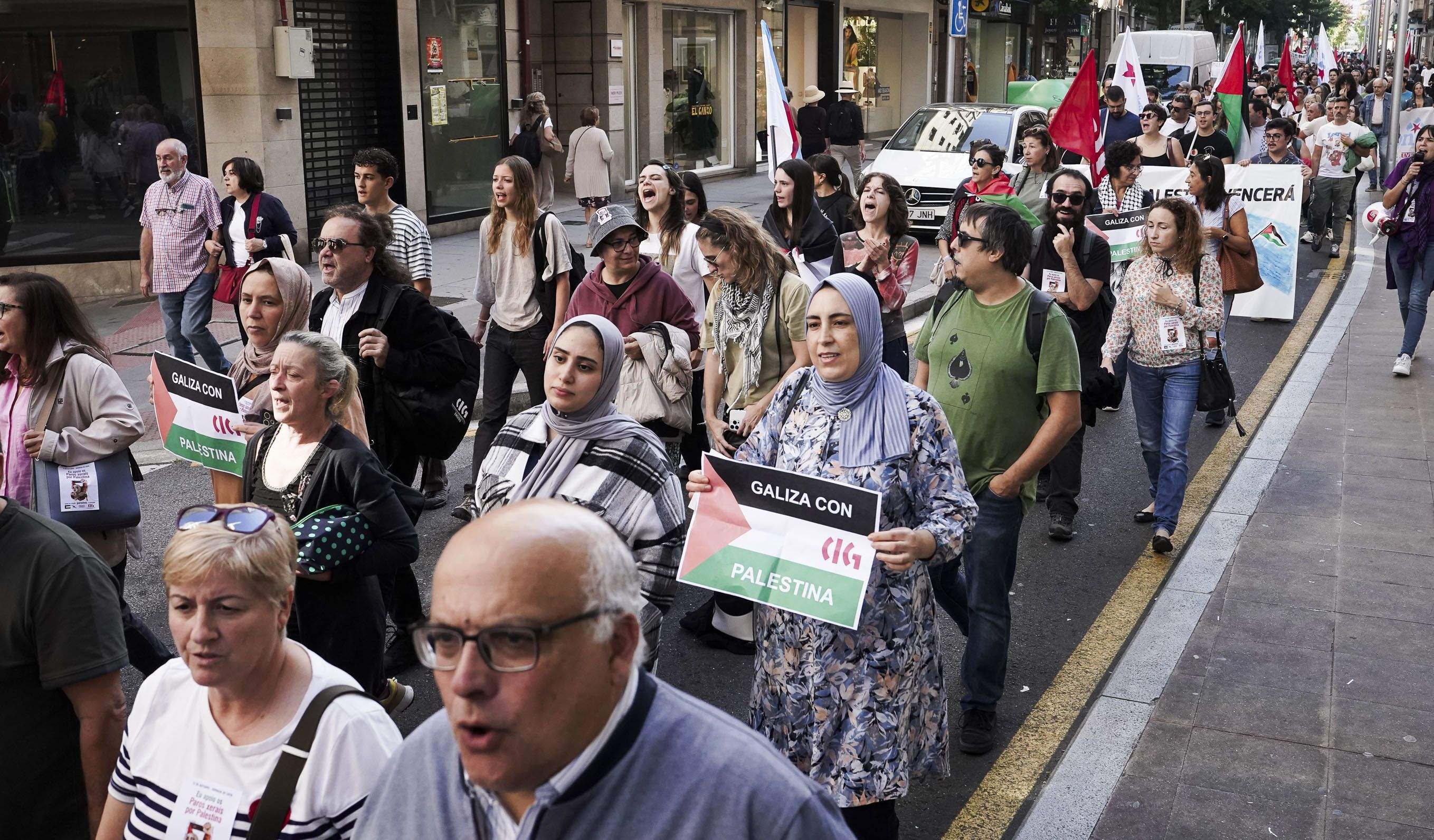 Concentracións en apoio a Palestina