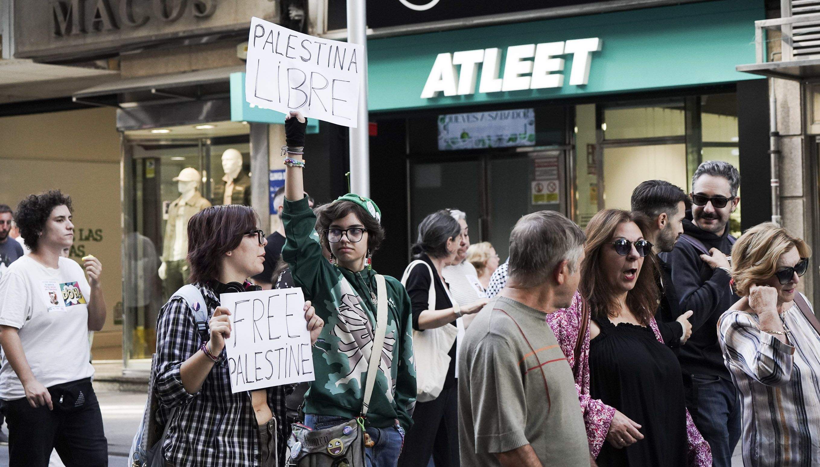 Concentracións en apoio a Palestina