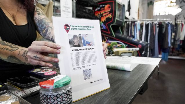 Comercios de Pontevedra en apoyo a Palestina