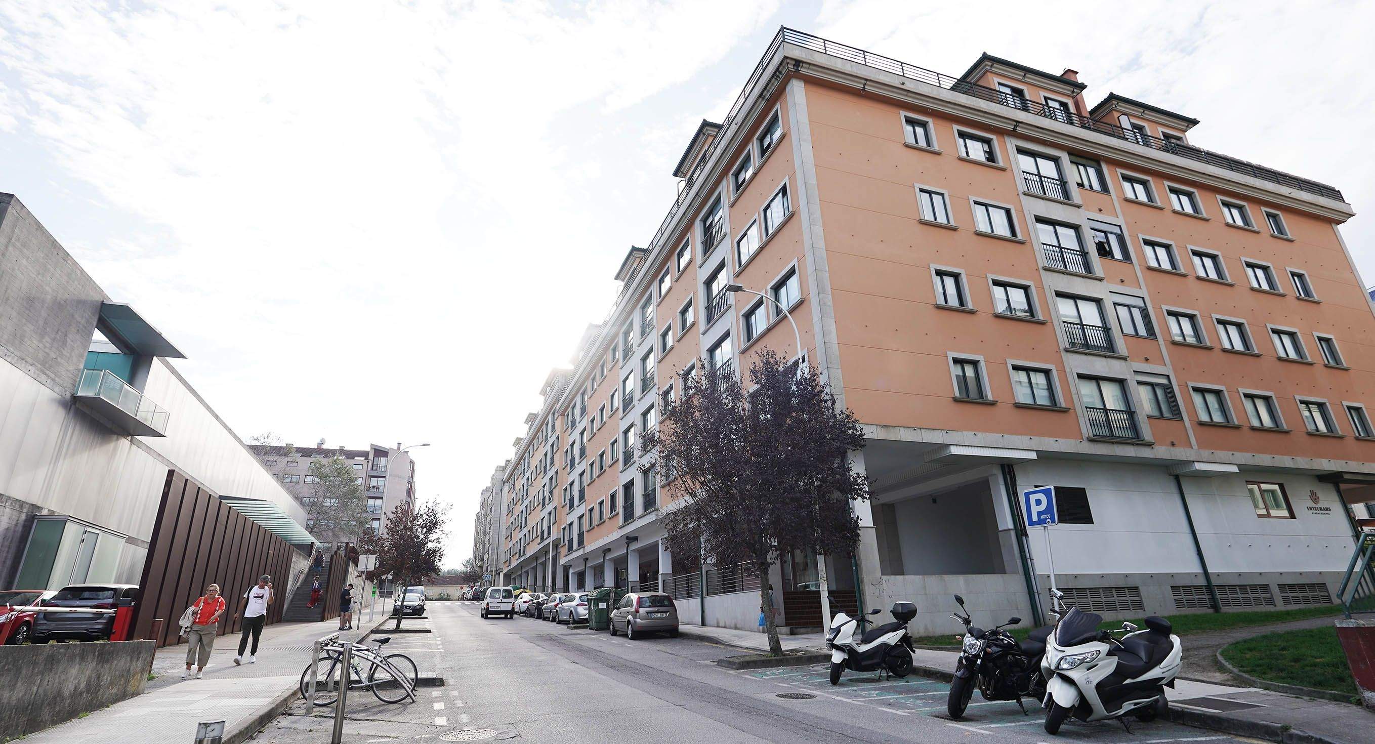 Una de las calles del barrio de A Parda