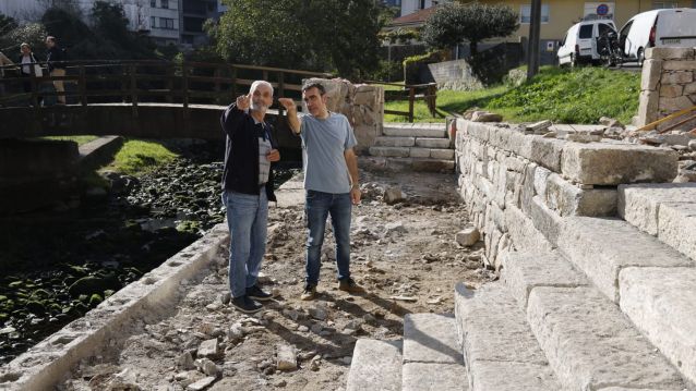 Obras en la senda del Gafos, en Ponte Nova Obras en la senda del Gafos, en Ponte Nova
