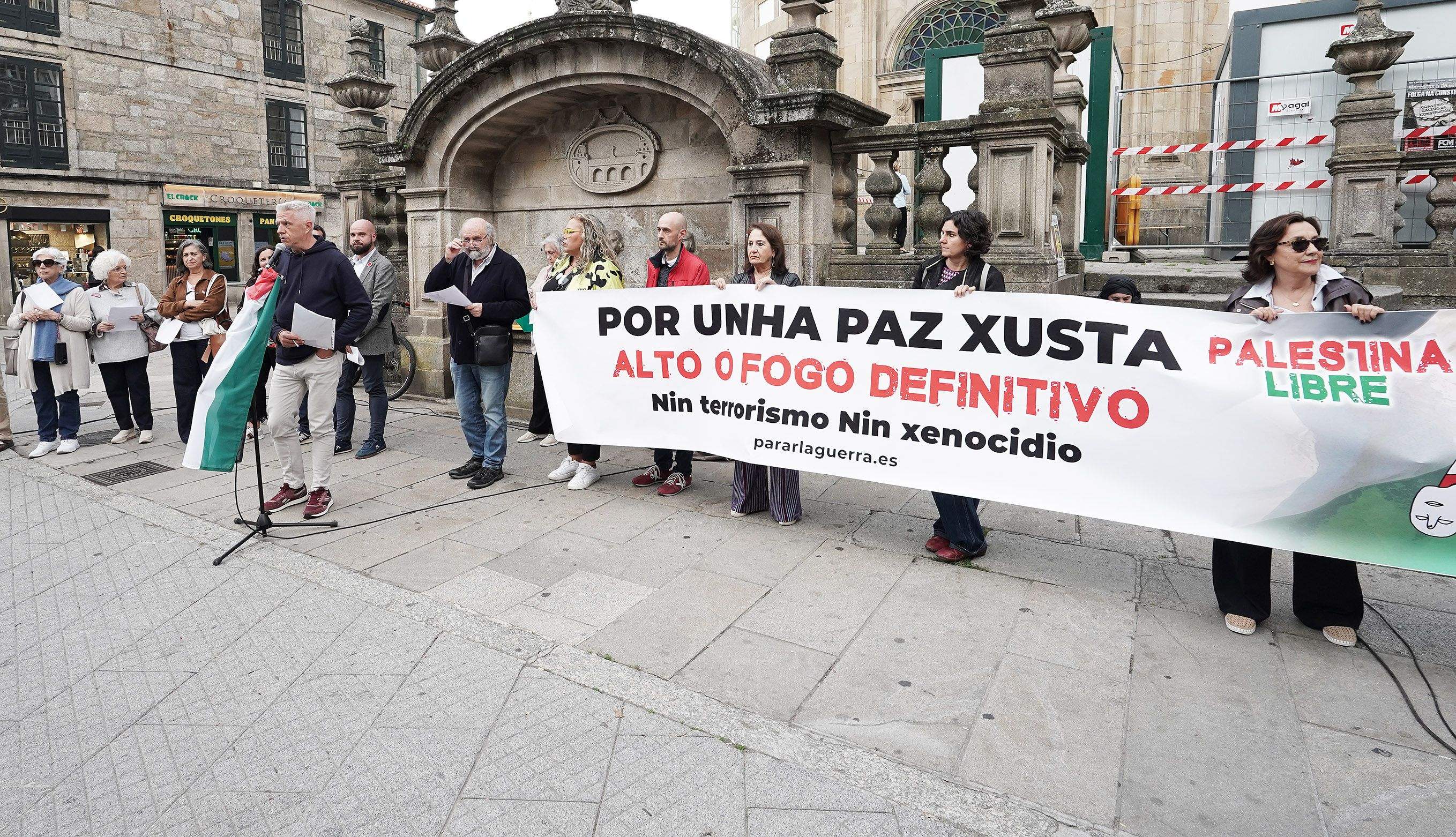 Concentración por la paz en Palestina
