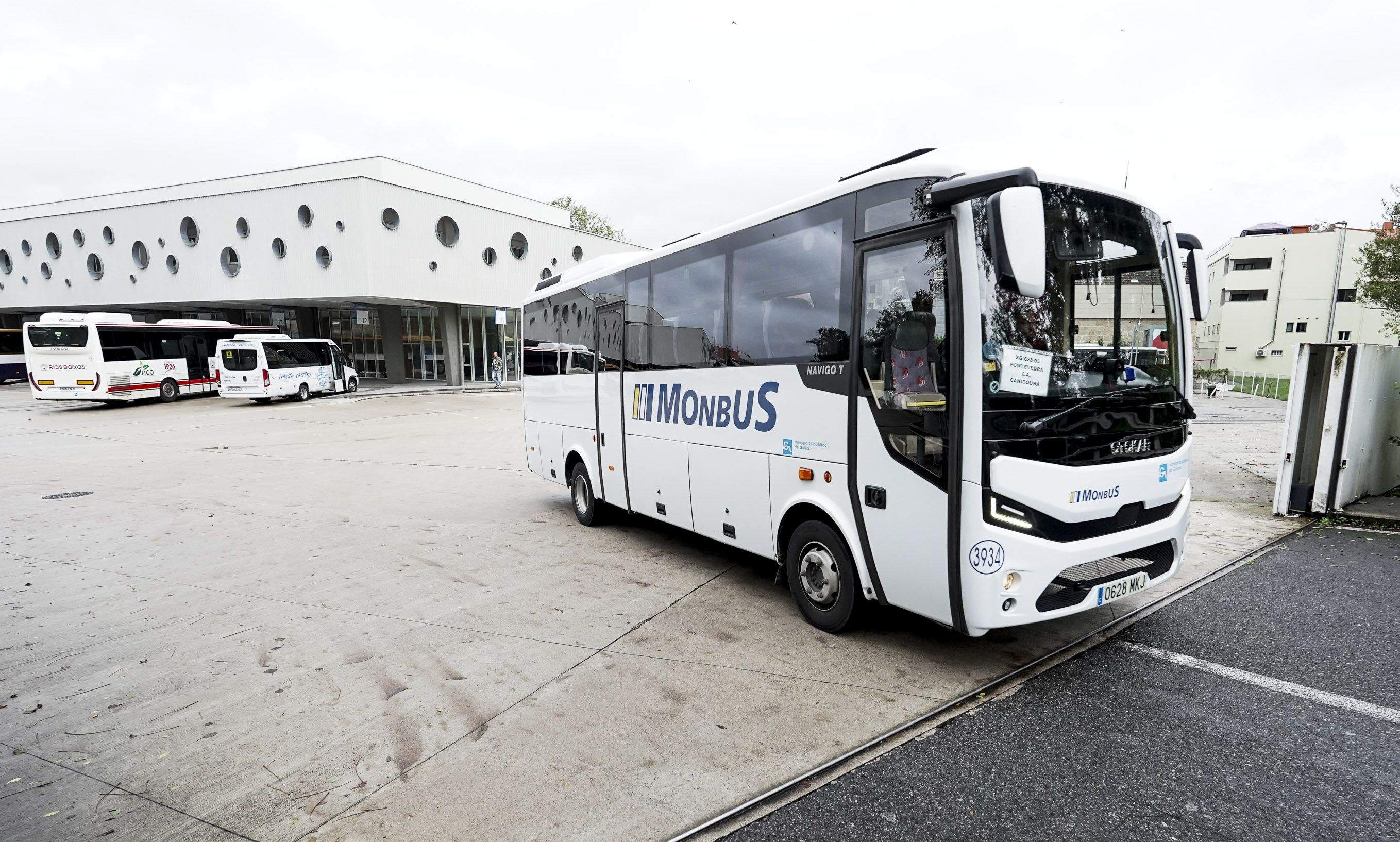 Saída da estación de autobús de Pontevedra