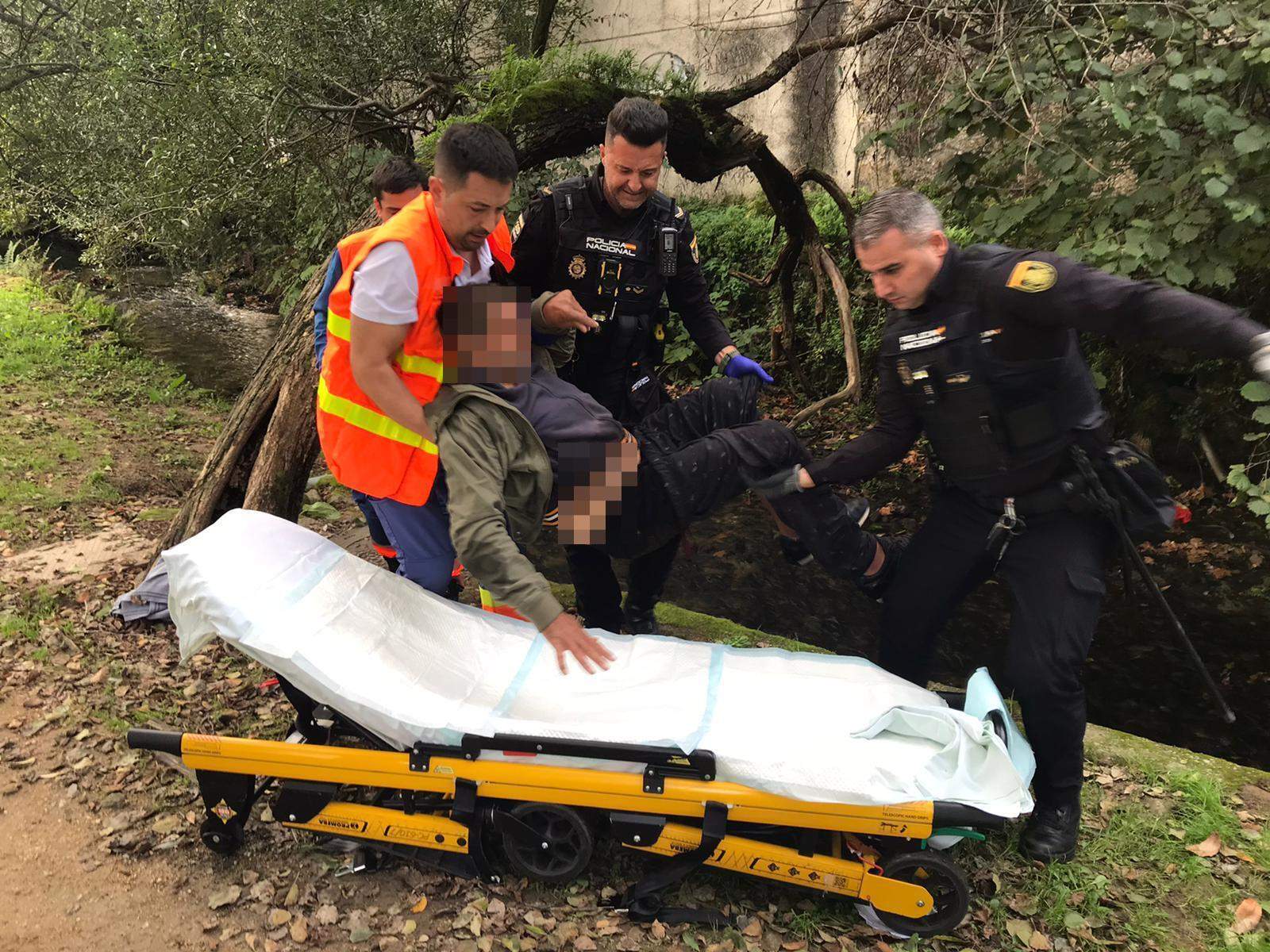 Momento del rescate en el Gafos